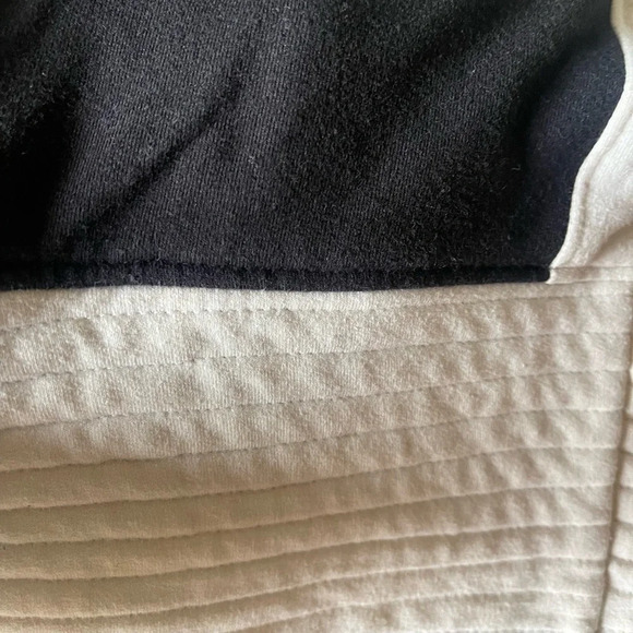 vintage y2k ecuadorian black and white cotton embellished joggers sz large - Picture 12 of 14